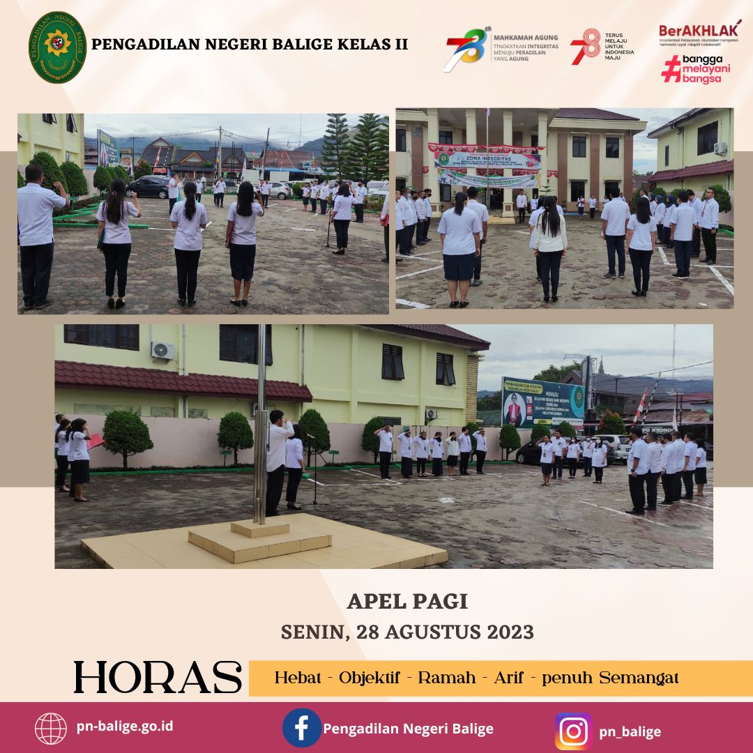 APEL PAGI PN BALIGE PADA HARI SENIN 28 AGUSTUS 2023 APEL PAGI PN BALIGE PADA HARI SENIN 28 AGUSTUS 2023